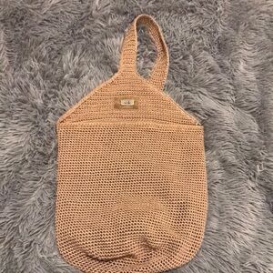 The Sak Beige Knit Tote Bag